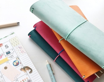 NEW COLORS Traveler's Notebook Cover // Fauxdori // Field Notes Cover // Moleskine Cover - Made to Order - Customization