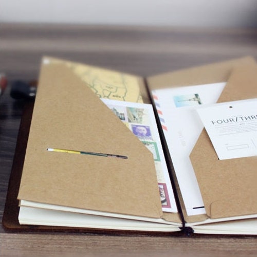 Travel Journal Pockets Etsy