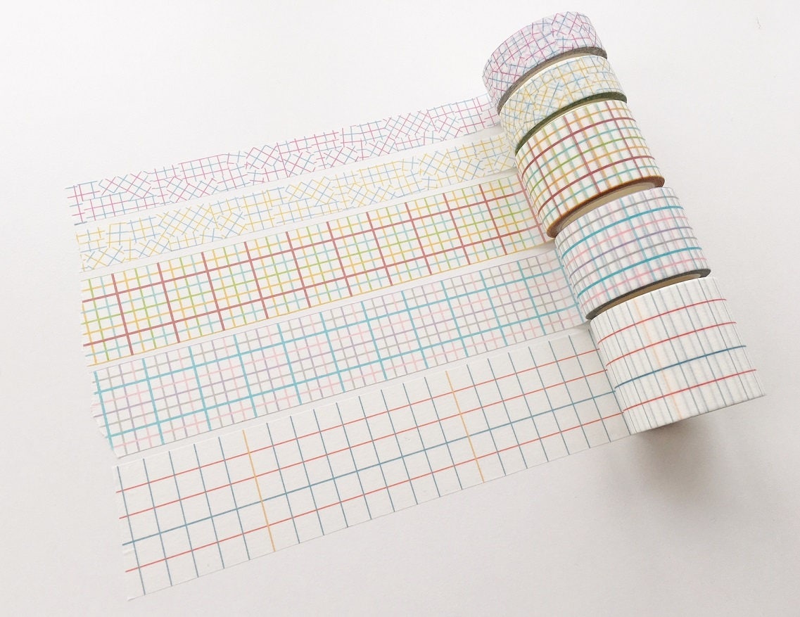 Grid Washi Tape Etsy