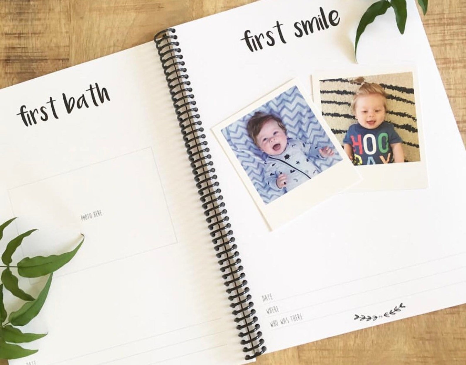 Monochrome Baby Book Baby Journal Baby Memory Book 66 Etsy