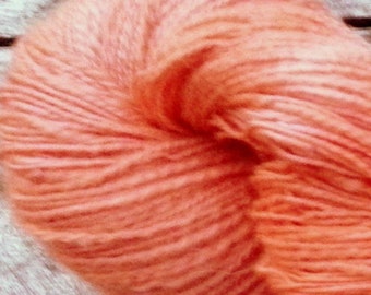 Yarn, merino, hand spun, madder/cochineal