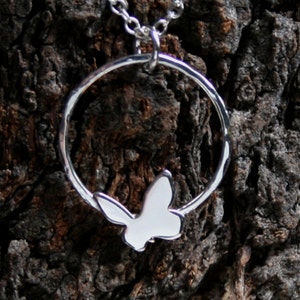 Little butterfly - On the Wing. Eco friendly Sterling Silver &#39;Forest friends&#39; collection. Exclusive design. Tiny Butterfly. Flying Butterfly