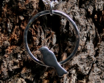 Little Bird Pendant. Eco friendly Sterling Silver. 'Forest friends' collection. Exclusive design. Choose bird. Mix & match layering necklace