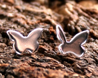 Little butterflies. Sterling Silver stud earrings. 'Forest friends' collection. Mis-match or 2 the same. Exclusive design butterfly earrings