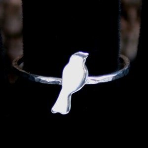 Three little birds ~ Mix and match Sterling Silver Statement / stacking rings &#39;Forest Friends&#39; series. Exclusive design. Eco-friendly silver