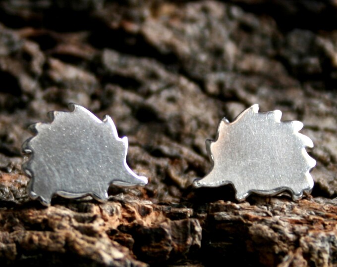 Hedgehog. Sterling Silver stud earrings. 'Forest friends' collection. Exclusive design. Ear studs. Little hedgehogs. Eco-friendly.