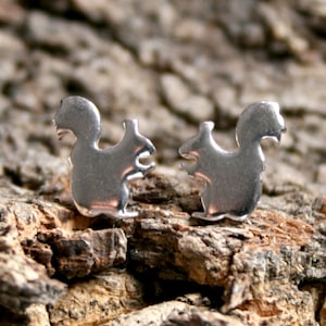 Little Squirrel. Sterling Silver dangle earrings. 'Forest friends' collection. Sitting Squirrel. Little squirrels. Drop earrings. image 5