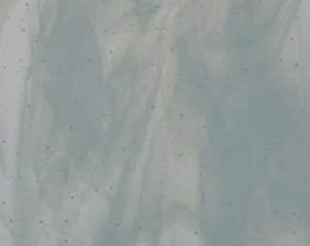 Bullseye Streaky. 3mm 002218 Aqua Blue Tint & White. CoE 90 fusing glass.