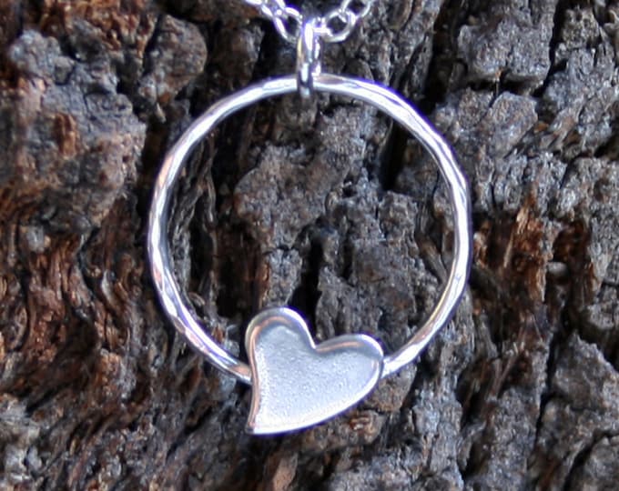 Wild Heart. Eco-friendly Sterling Silver pendant. Mothers day / Birthday / Valentines / Wedding / Engagement / Push gift / I love you