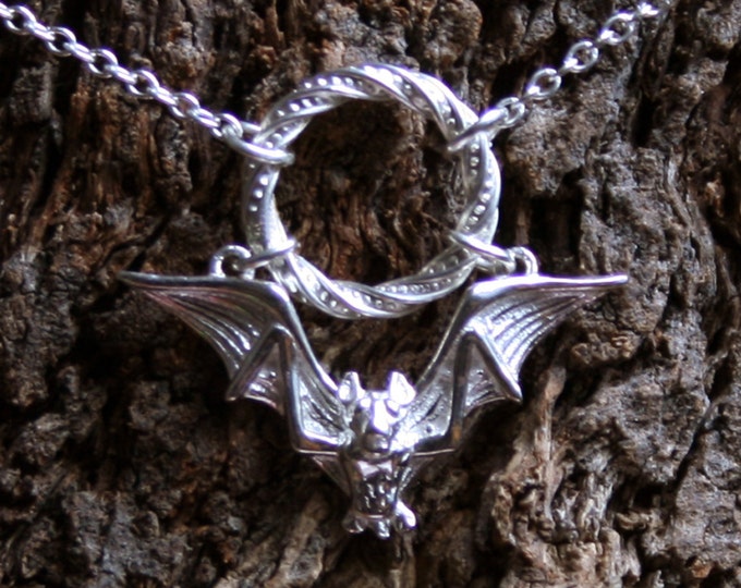 Gothic Bat ~ Discrete PERMANENTLY LOCKING Fancy O ring Day Collar / Slave Necklace. Sterling silver. Captive ring collar. Choker / necklace