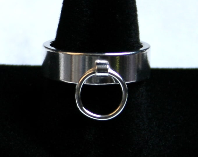Heavyweight Sterling Silver Ring of O, BDSM Ring, Story of 'O' Ring. Fully UK hallmarked. 6 mm Slave ring. Sizes I to Z  (US 4 1/2 - 12 1/2)