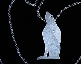 Handmade 'Moongazing Hare' Pendant. Handmade moongazing hare pendant in satin shimmer finish. Eco-friendly recycled sterling silver.