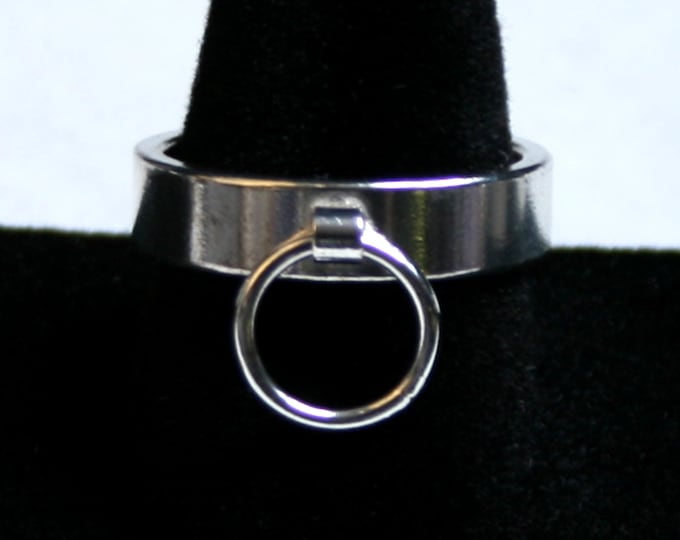 Heavyweight Sterling Silver Ring of O, BDSM Ring, Story of 'O' Ring. Fully UK hallmarked. 5 mm Slave ring. Sizes I to Z  (US 4 1/2 - 12 1/2)