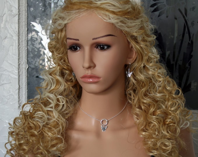 Discrete, Butterfly dropper O Ring Day Collar / Slave Necklace. Sterling silver Story of 'O' collar. Can be worn as a choker or a necklace.