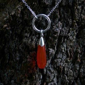 Discrete, gemstone &#39;Classic Elegance&#39; dropper &#39;O&#39; Ring Day Collar / Slave Necklace. Sterling silver Story of &#39;O&#39;  choker or necklace.