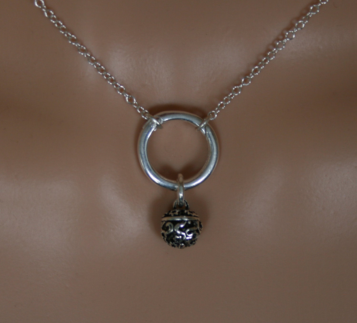 Fancy Slave Bell - PERMANENTLY LOCKING Discrete O Ring Day Fancy Slave Bell - PERMANENTLY LOCKING Discrete O Ring Day