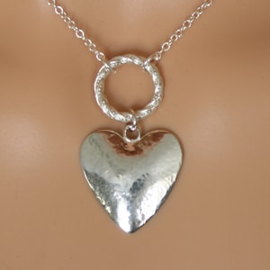 Discrete, FANCY O ring Day Collar / Slave Necklace. Sterling silver. Story of &#39;O&#39; collar. Give her your Heart!  Can be personalized.