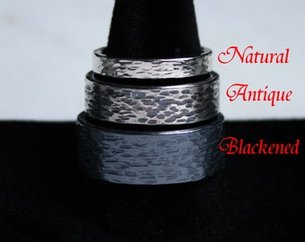 Pair of His 'n' Hers / Hers 'n' Hers / His 'n' His 'Eternal' design Heavyweight Sterling Silver Fully UK hallmarked Wedding rings. 8mm & 3mm