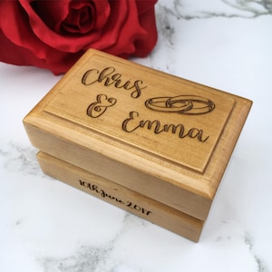 Personalised Double Wedding Ring Box image 1