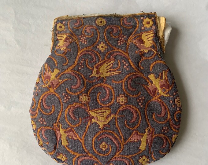Antique petit point purse no frame for repair only