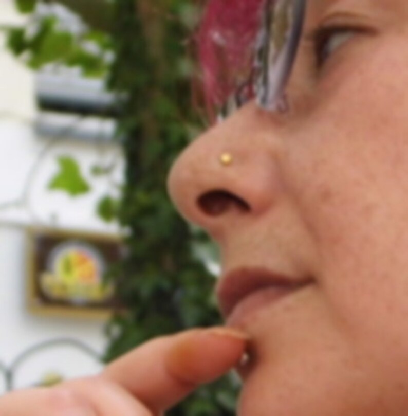 Nose Stud Just pure Gold solid 18k and 24k Gold