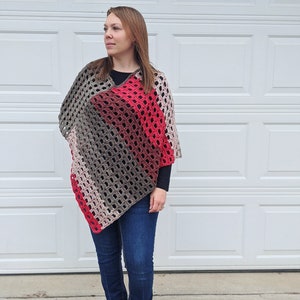 The Arches PonchoCrochet PonchoPoncho PatternDIY PonchoCrochet Poncho WomenEasy Crochet PonchoPDF Instant DownloadBeginner Crochet image 5