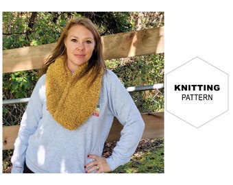 Feels Like Fall Cowl Knitting Pattern PDF Download|Knitted Cowl|Cowl Neck Warmer|PDF Knitting Pattern|Sherpa Fleece Cowl|Chunky Cowl|Snood