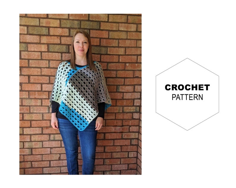 The Arches PonchoCrochet PonchoPoncho PatternDIY PonchoCrochet Poncho WomenEasy Crochet PonchoPDF Instant DownloadBeginner Crochet image 1