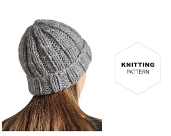 Patrón de gorro de punto/Patrón de tejido/Patrón de gorro de punto/Gorro de punto DIY/Gorro de bricolaje/Tutorial de gorro/Tutorial de gorro/Patrón de gorro para principiantes