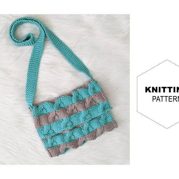Knit Bag Crossbody Pattern|Sand and Sea Crossbody|Knitting Patterns|Knitting Bag|DIY Bag Pattern|Crossbody Bag Pattern|Bag Pattern PDF