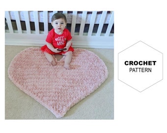 Crochet Heart Rug Pattern|Faux Fur Rug|Crochet Rug|Rug Pattern|DIY Rug Pattern|Valentines Rug|Heart Shaped Rug|Nursery Rug|Kids Rug