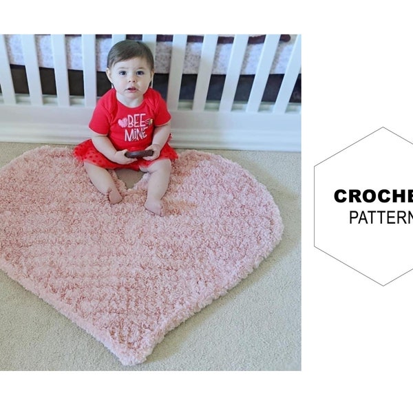 Crochet Heart Rug Pattern|Faux Fur Rug|Crochet Rug|Rug Pattern|DIY Rug Pattern|Valentines Rug|Heart Shaped Rug|Nursery Rug|Kids Rug