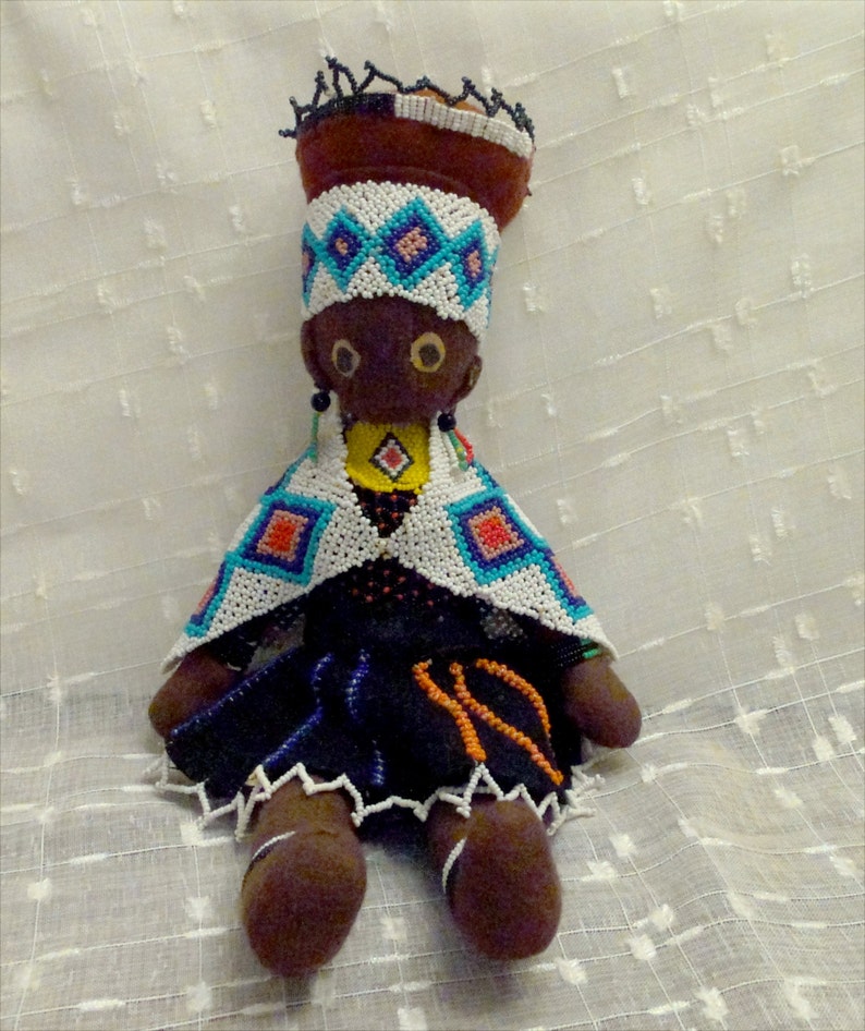 1950's South African ZULU Handmade Beaded Doll Durban Etsy