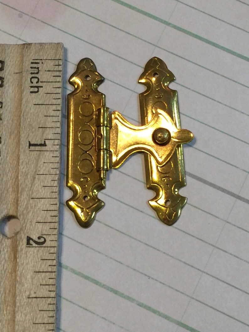 Vintage Brass Hinged Latch Closure Sets Cigar Box Craft Etsy