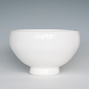 Small porcelain serving bowl, handmade, minimalist design, glazed in a white celadon image 2