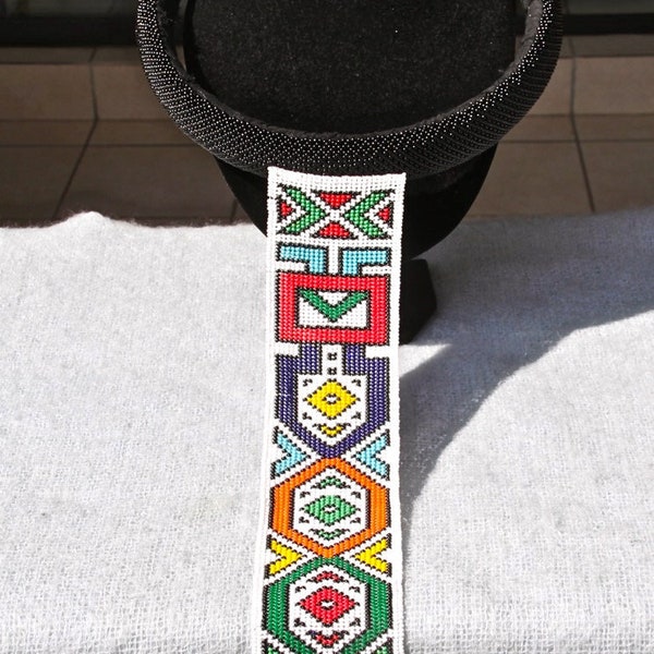 African Ndebele Beaded Necklace - NECK RING - Black