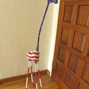 African Beaded Wire Animal Sculpture - GIRAFFE LARGE - USA