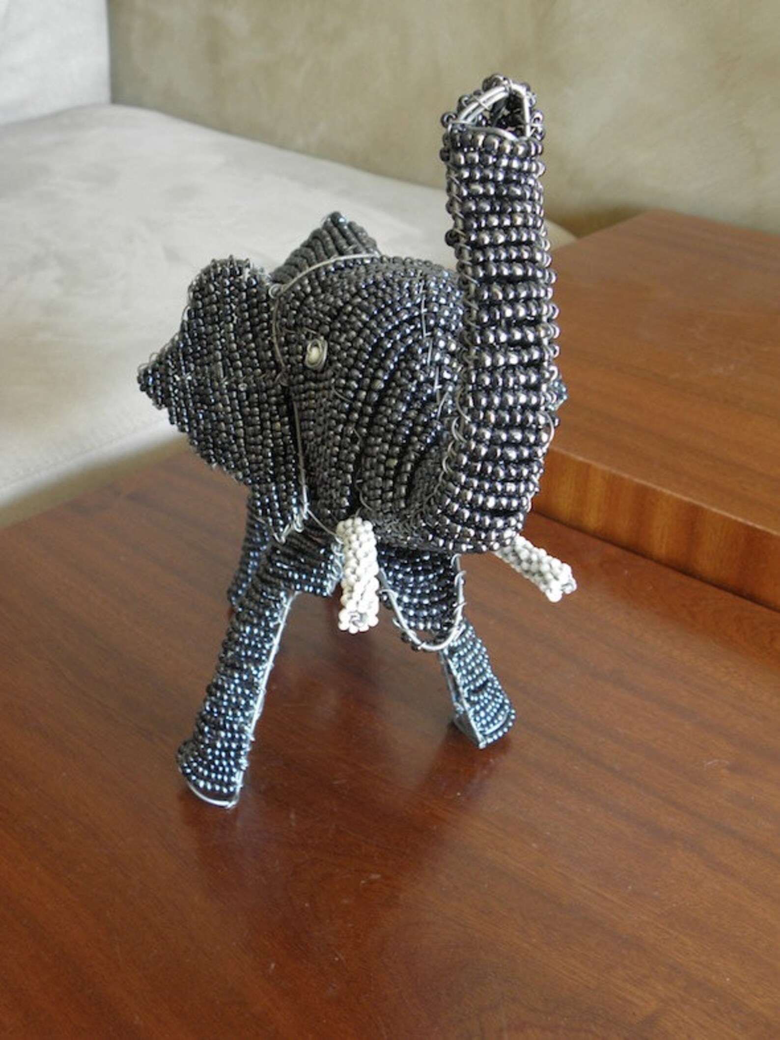 African Beaded Wire Animal Sculpture ELEPHANT MEDIUM SMALL Etsy
