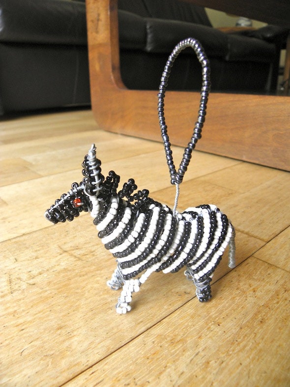 African Beaded Wire Animal Sculpture ZEBRA SMALL Christmas Etsy