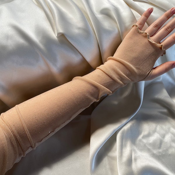 Sheer Arm Cover With Thumb Hole Etsy