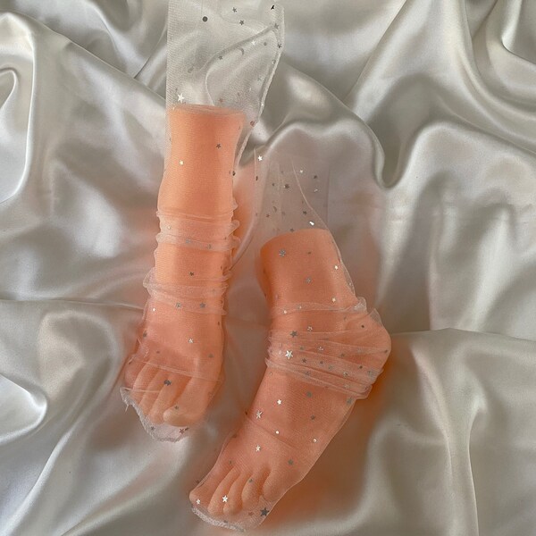 Sheer Sock Warmer - Silver main image 1