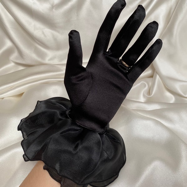 Black Dress Gloves Etsy