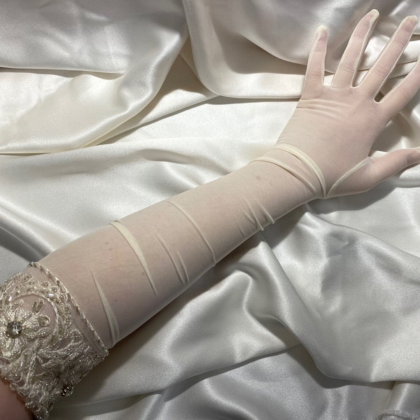 Ivory Lace Gloves Etsy