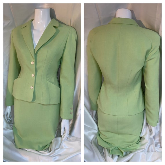 VINTAGE Mugler suit by Thierry Mugler, lime light gre… - Gem