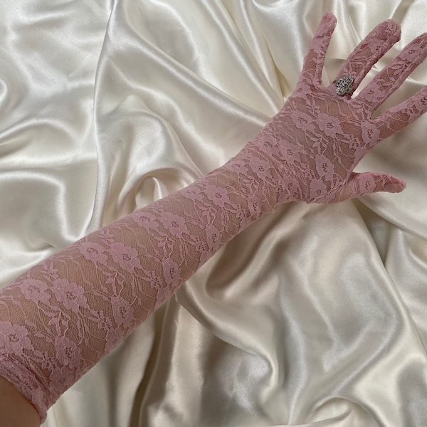 Long Lace Gloves Etsy
