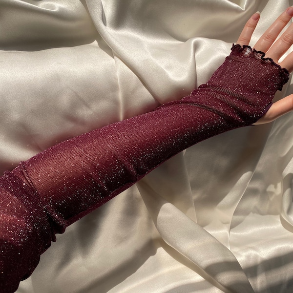 Sheer Arm Cover With Thumb Hole Etsy