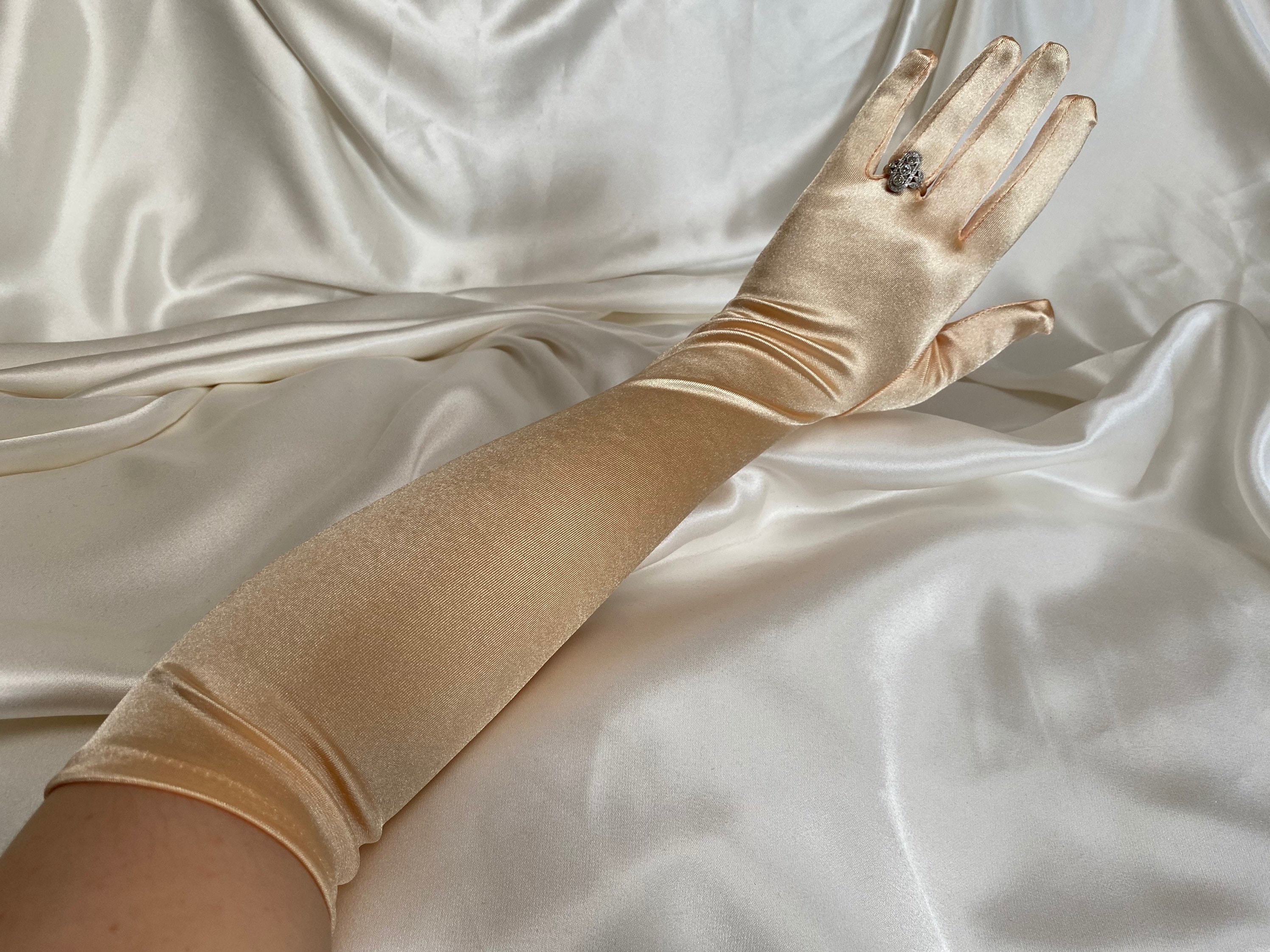 Champagne opera gloves discount