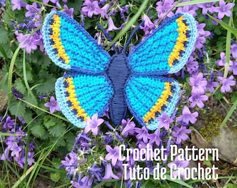 Tutoriel de Crochet: Papillon au crochet pour la déco ou création de bijoux