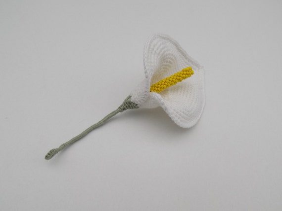 Tutoriel Fleur Au Crochet Calla Arum Crocheté Fleurs Au Crochet Accessoire De Mariage Crochet Fleur Décorative Crochetée Tuto Crochet