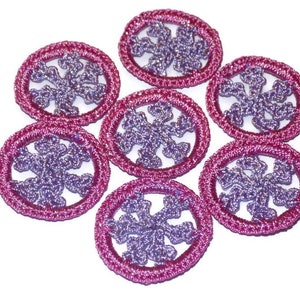 TUTORIEL CROCHET: Motif Rond Flocon de Neige au Crochet pour Création de Bijoux, Accessoires et la Déco